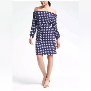 Banana Republic Petite Gingham Dress
